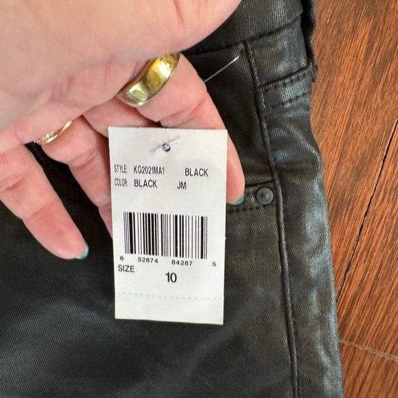 Kut From The Kloth Meg Coated High Rise Wide Leg Jeans Size 10 NWT - Picture 6 of 6